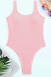 Mixiedress Low Back High Cut Crinkle One Piece Swimsuit