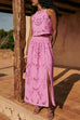 Mixiedress Lace Hollow Out Slit A-line Maxi Skirt