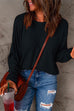 Mixiedress Crewneck Long Sleeve Loose Solid T-shirt
