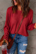 Mixiedress Crewneck Long Sleeve Loose Solid T-shirt