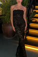 Mixiedress Strapless Lace Hollow Out Bodycon Maxi Dress