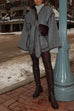Mixiedress Open Front Pocketed Splice Coat with Belt