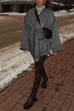 Mixiedress Open Front Pocketed Splice Coat with Belt