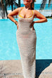 Mixiedress Hollow Out Crochet Beach Cover Up Maxi Cami Dress