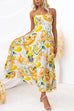 Mixiedress Bow Back High Waist Printed Maxi Cami Dress