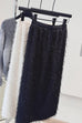Mixiedress Elastic Waist Fringed Maxi Skirt