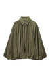 Mixiedress Lapel Batwing Sleeves Zip Up Bomber Jacket