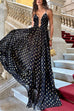 Mixiedress Cut Out Polka Dot Tiered Swing Maxi Cami Dress