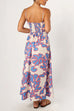 Mixiedress Spaghetti Strap High Waist Printed Maxi Holiday Dress