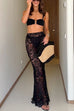Mixiedress Floral Lace Hollow Out Maxi Skirt
