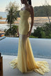 Mixiedress Strapless Tube Flare Mesh Maxi Party Dress