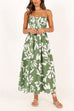 Mixiedress Spaghetti Strap High Waist Printed Maxi Holiday Dress