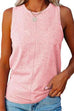 Mixiedress Solid Crewneck Casual Sleeveless Top