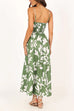 Mixiedress Spaghetti Strap High Waist Printed Maxi Holiday Dress