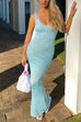 Mixiedress U Neck Sleeveless Sequin Bodycon Maxi Dress