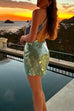 Mixiedress Halter Cut Out Open Back Sequin Mini Dress