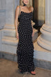 Mixiedress Ruffle Hem Polka Dot Maxi Cami Dress