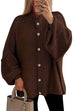 Mixiedress Button Up Balloon Sleeves Sweater Cardigan