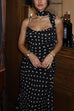 Mixiedress Ruffle Hem Polka Dot Maxi Cami Dress
