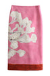 Mixiedress High Rise Color Block Floral Print Pencil Midi Skirt
