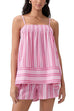 Mixiedress Striped Square Neck Cami Top and Shorts Lounge Set