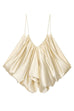 Mixiedress Spaghetti Strap Draped Satin Top