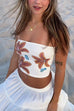 Mixiedress Strapless Tube Floral Print Crop Top