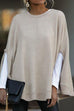 Mixiedress Crewneck Batwing Sleeve Cloak Top