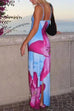 Mixiedress Scoop Neck Floral Print Maxi Cami Vacation Dress