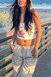 Mixiedress Strapless Tube Floral Print Crop Top