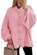 Mixiedress Button Up Balloon Sleeves Sweater Cardigan