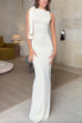 Mixiedress Elegant Sleeveless Tie Shoulder Bodycon Maxi Dress