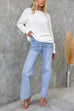 Mixiedress Crewneck Drop Shoulder Solid Pullover Sweater