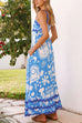 Mixiedress Ric Rac Trim Pocketed Unique Print Maxi Cami Dress