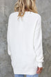 Mixiedress Crewneck Drop Shoulder Solid Pullover Sweater