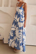 Mixiedress Backless Ruffle Tiered Printed Maxi Cami Dress