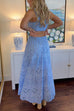 Mixiedress Sleeveless Crop Top and A-line Maxi Skirt Lace Set
