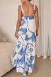 Mixiedress Backless Ruffle Tiered Printed Maxi Cami Dress