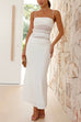Mixiedress Spaghetti Strap Cut Out Waist Splice Maxi Dress