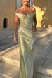 Mixiedress Off Shoulder Backless Cut Out Satin Maxi Dress