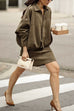 Mixiedress Lapel Zip Up Trendy Bomber Jacket
