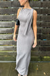 Mixiedress Sleeveless Tie Knot Bodycon Maxi Dress