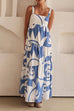 Mixiedress Backless Ruffle Tiered Printed Maxi Cami Dress