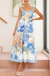 Mixiedress Pocketed Side Slit Printed Maxi Cami Dress
