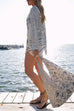 Mixiedress Collared V Neck Shirt and Side Slit Shorts Vitamin Sea Print Set
