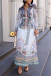 High Rise Bow Waist Unique Print Maxi Skirt