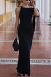 Mixiedress Elegant Sleeveless Tie Shoulder Bodycon Maxi Dress