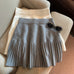 Cute Elastic Waist Pleated Miniskirt