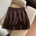 Cute Elastic Waist Pleated Miniskirt