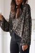 Mixiedress Open Front Long Sleeve Sequin Shirt